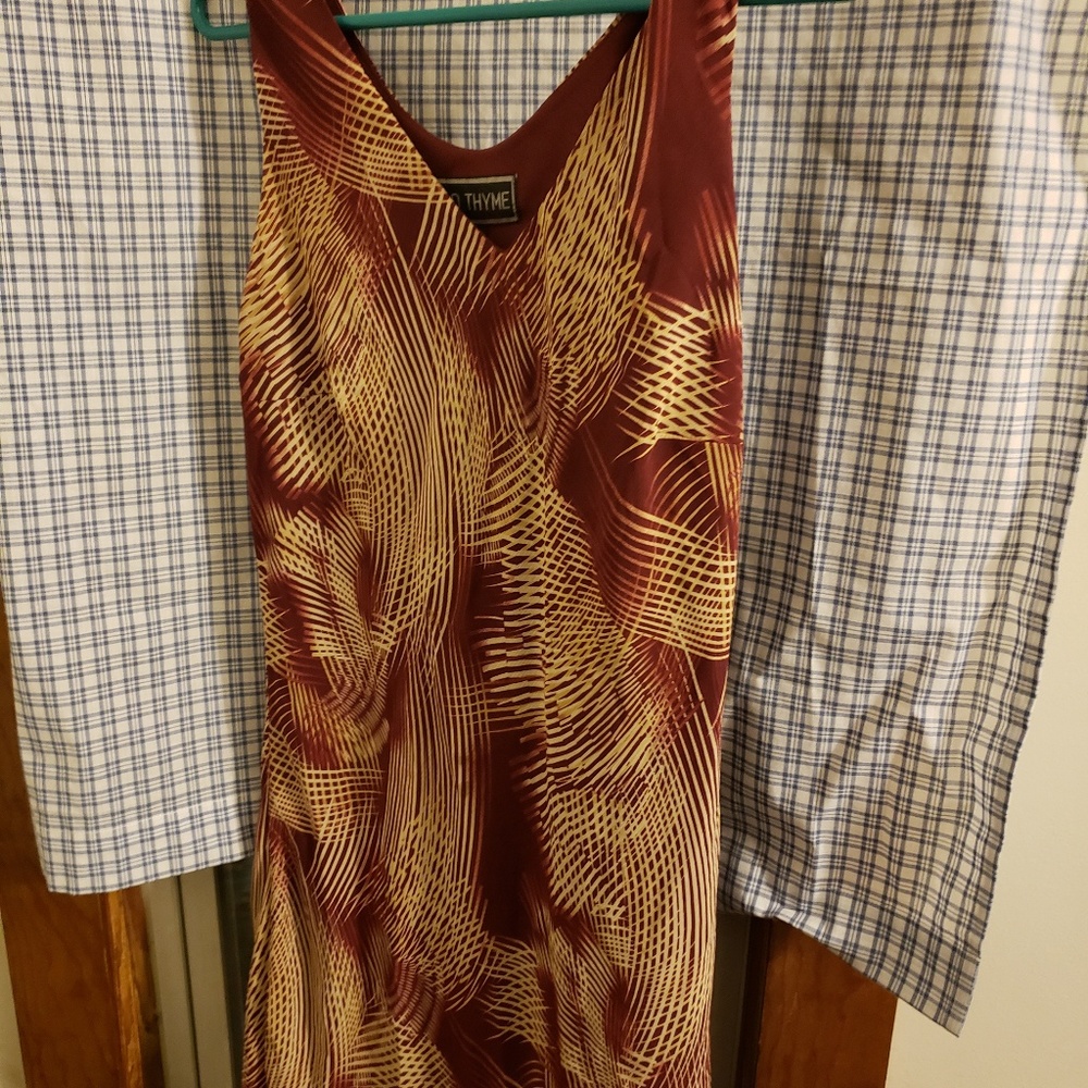 A shortsleeve long in length dress